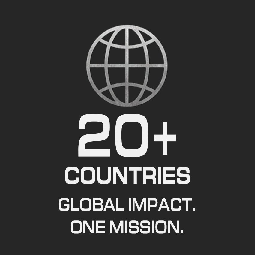 Twenty countries and more, global power/influence, one mission, gathering of peoples, over sea and land, furtherance/advancement, common purpose.